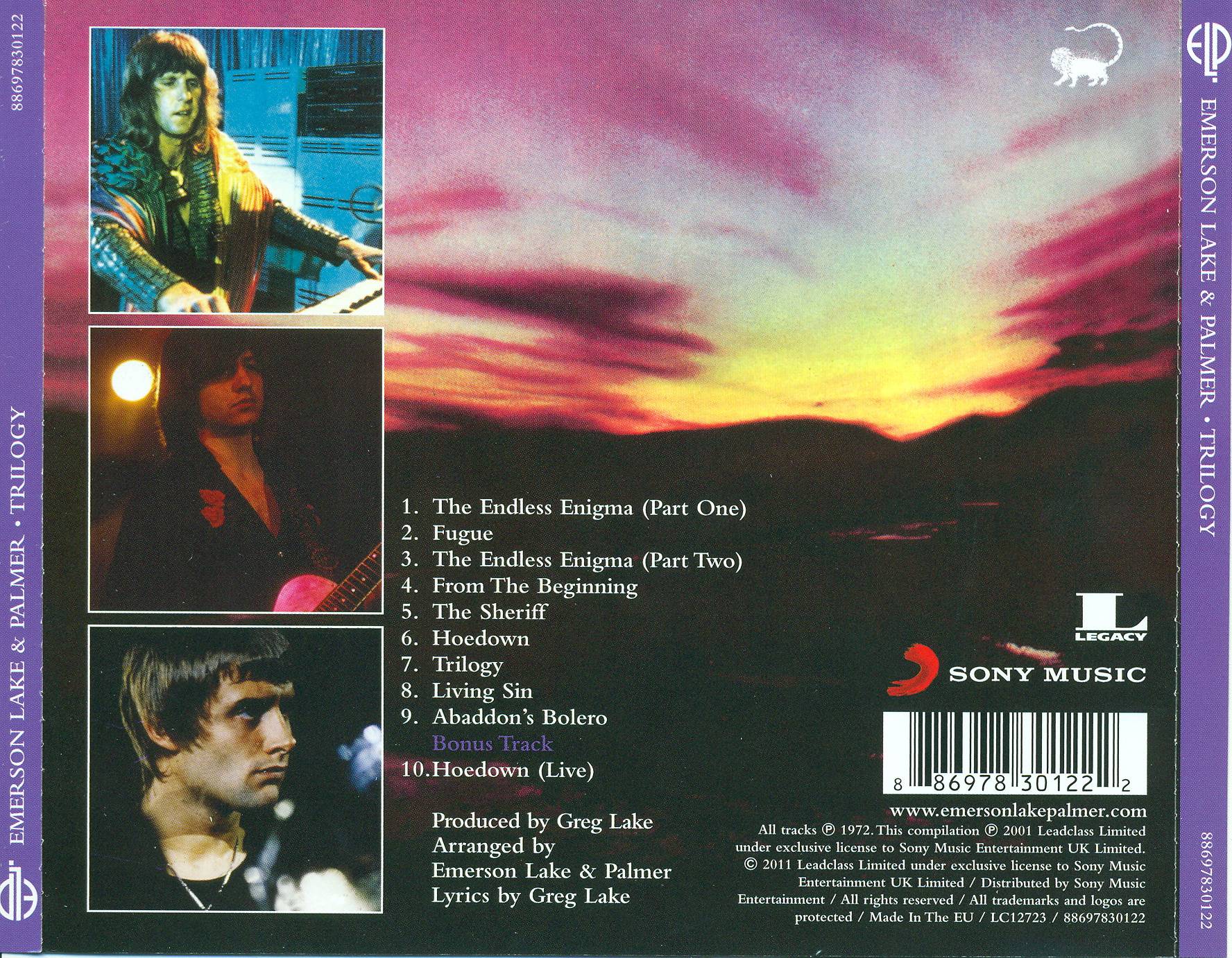 Emerson, Lake and Palmer Trilogy [ak d]